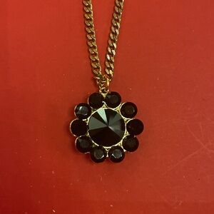 Tova Swarovski crystals all black twiggy necklace or daisy like